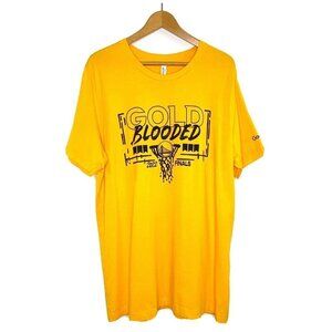 Golden State Warriors Crew Neck T Shirt size XL Gold Blooded 2022 Finals Yellow